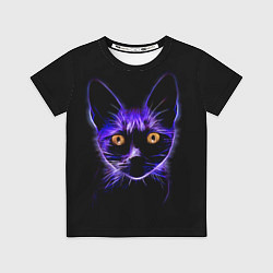 Футболка детская Дикая кошка, цвет: 3D-принт