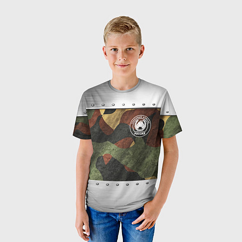 Детская футболка Танковые войска РФ / 3D-принт – фото 3