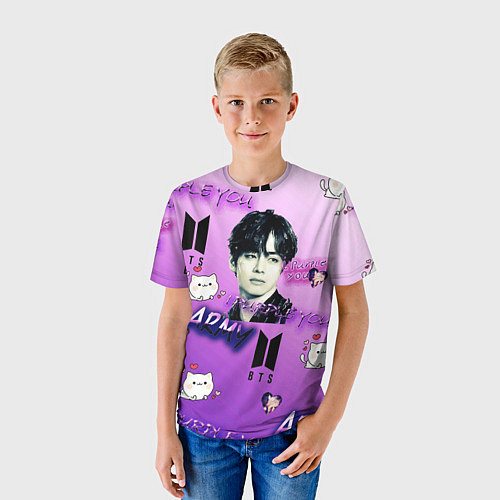 Детская футболка I purple you / 3D-принт – фото 3
