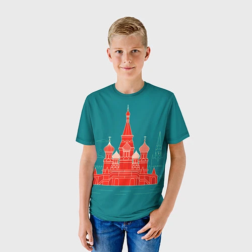 Детская футболка Москва / 3D-принт – фото 3