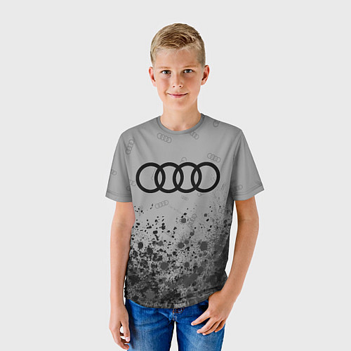 Детская футболка AUDI АУДИ / 3D-принт – фото 3