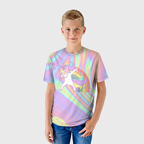 Детская футболка ЕДИНОРОГ / 3D-принт – фото 3