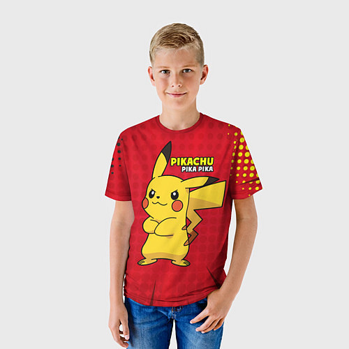Детская футболка Pikachu Pika Pika / 3D-принт – фото 3