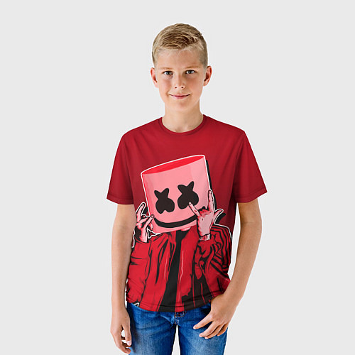 Детская футболка MARSHMELLO / 3D-принт – фото 3