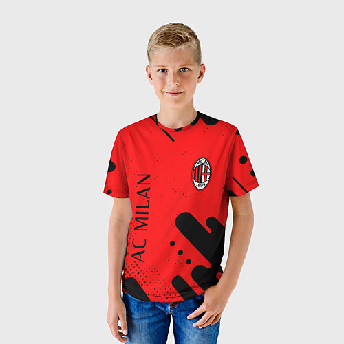 Детская футболка AC MILAN МИЛАН / 3D-принт – фото 3