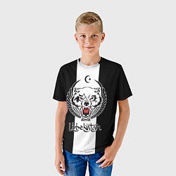 Футболка детская Узбекистан - волк с крыльями, цвет: 3D-принт — фото 2