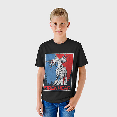 Детская футболка Сиреноголовый / 3D-принт – фото 3