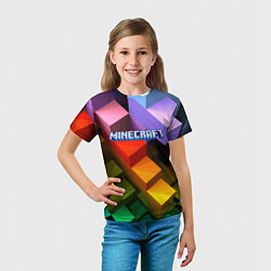 Футболка детская Minecraft - pattern, цвет: 3D-принт — фото 2