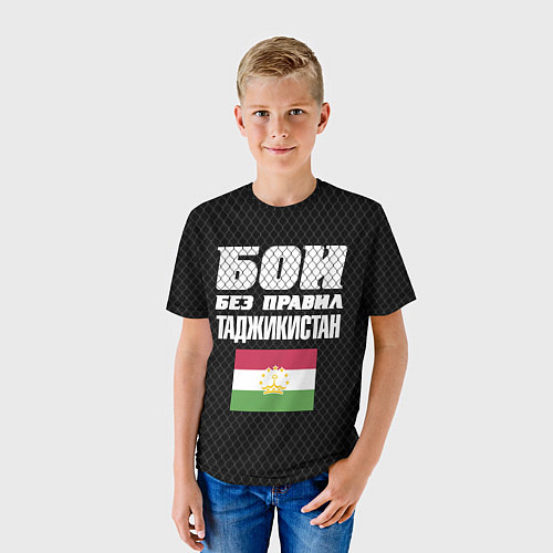 Детская футболка Бои без правил Таджикистан / 3D-принт – фото 3