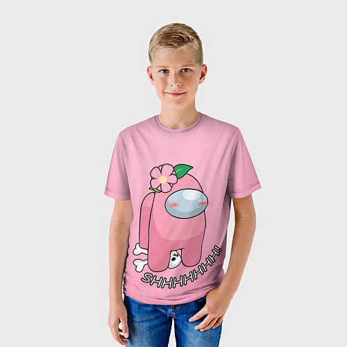 Детская футболка Among Us SHHHHHHH! / 3D-принт – фото 3