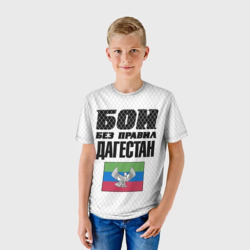 Детская футболка Бои без правил Дагестан / 3D-принт – фото 3