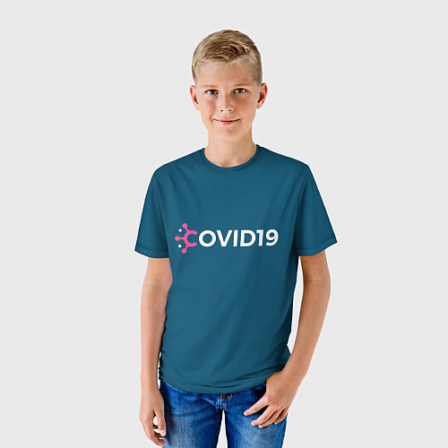 Детская футболка COVID 2019 / 3D-принт – фото 3