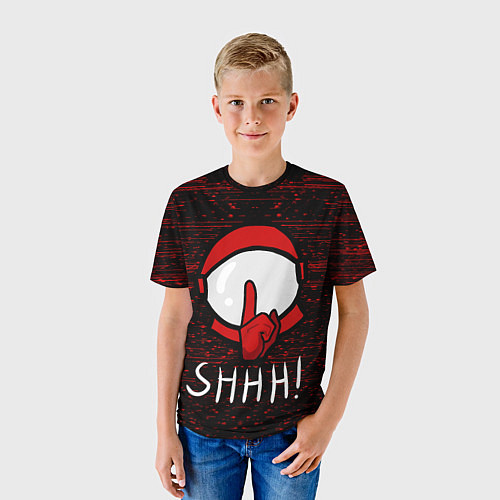 Детская футболка AMONG US - SHHH! / 3D-принт – фото 3