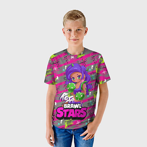 Детская футболка Rosa Brawl Stars / 3D-принт – фото 3