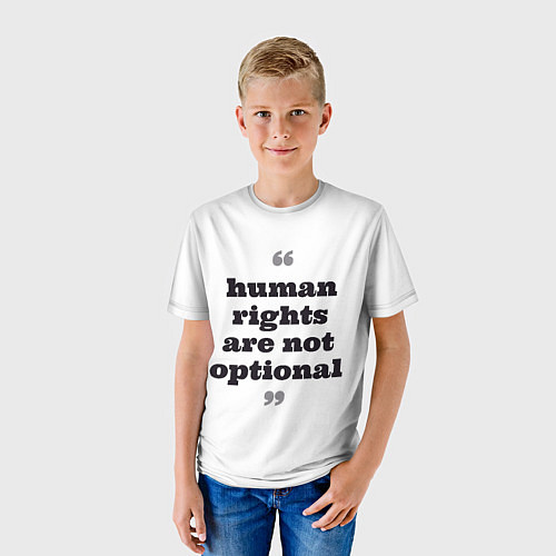 Детская футболка Права человека не обсуждаются / 3D-принт – фото 3