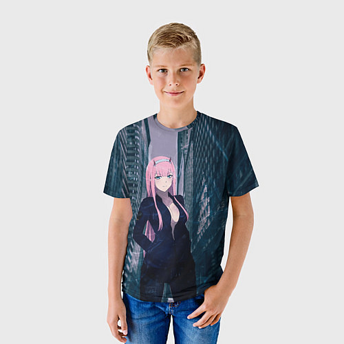 Детская футболка Zero Two / 3D-принт – фото 3