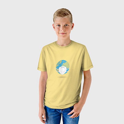 Детская футболка Земля в маске / 3D-принт – фото 3