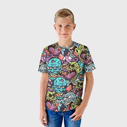 Детская футболка Зомби Паттерн / 3D-принт – фото 3