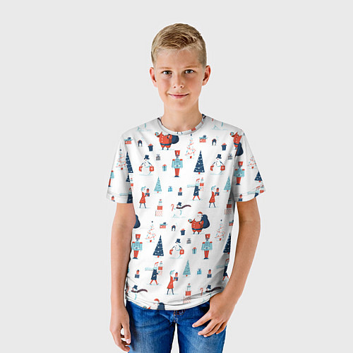 Детская футболка Новогодние хлопоты / 3D-принт – фото 3