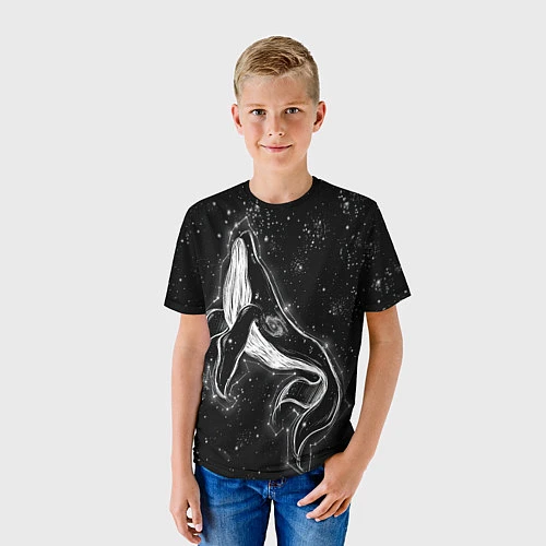 Детская футболка Космический Кит / 3D-принт – фото 3