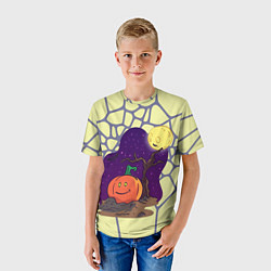 Футболка детская Halloween Мозайка, цвет: 3D-принт — фото 2