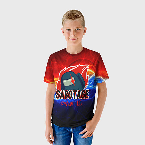 Детская футболка Among us sabotage / 3D-принт – фото 3