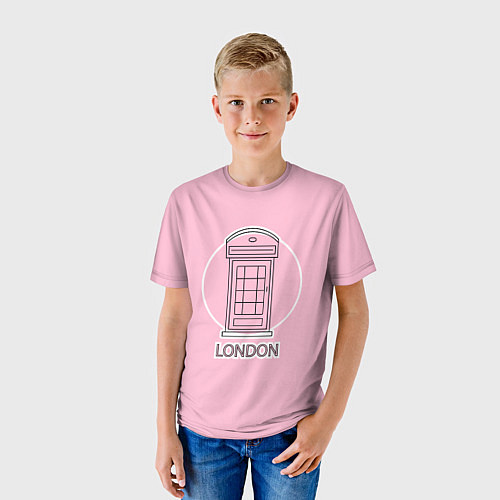 Детская футболка Телефонная будка, London / 3D-принт – фото 3
