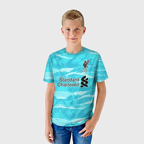 Детская футболка LIVERPOOL выездная сезон 2021 / 3D-принт – фото 3