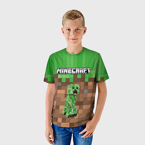 Детская футболка MineCraft Крипер / 3D-принт – фото 3