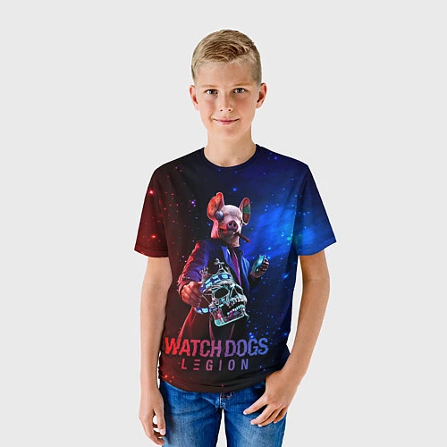 Детская футболка Watch Dogs LEGION / 3D-принт – фото 3