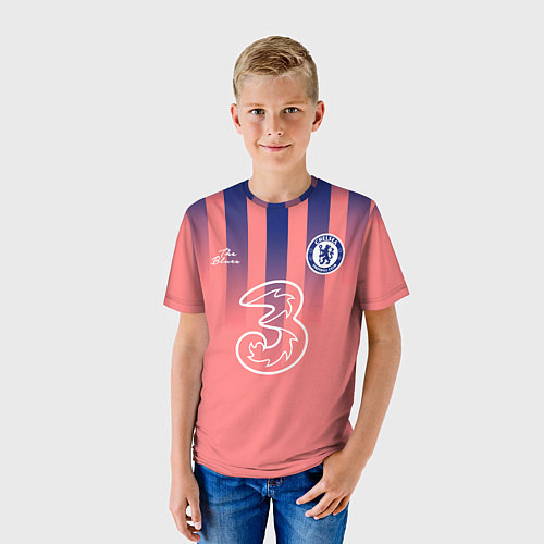 Детская футболка CHELSEA резервная сезон 2021 / 3D-принт – фото 3