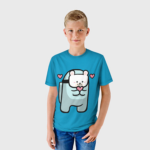 Детская футболка Nyan Cat Among Us / 3D-принт – фото 3