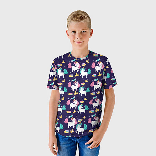 Детская футболка Unicorn pattern / 3D-принт – фото 3