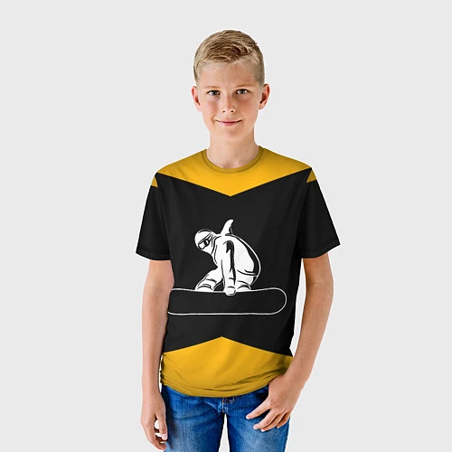 Детская футболка Сноубордист / 3D-принт – фото 3