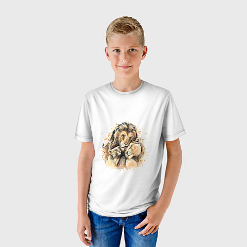 Детская футболка Львы / 3D-принт – фото 3