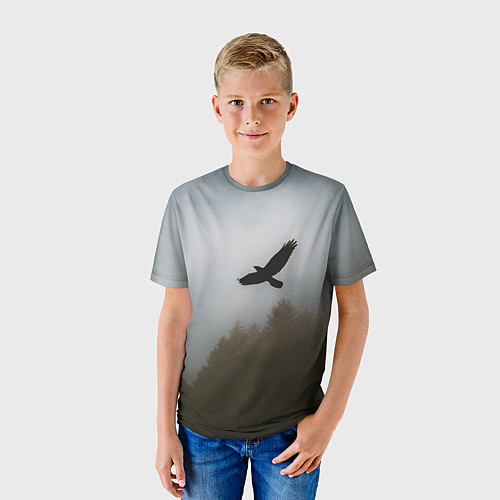 Детская футболка Орёл над лесом / 3D-принт – фото 3