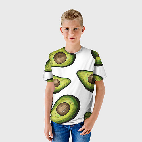 Детская футболка Авокадо / 3D-принт – фото 3
