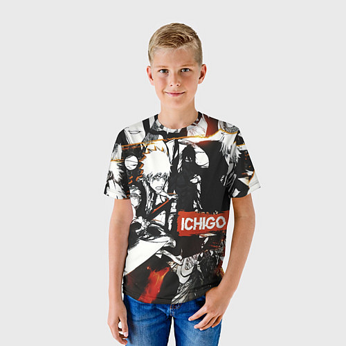 Детская футболка Bleach Блич Ичиго Курасаки / 3D-принт – фото 3