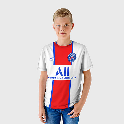 Детская футболка PSG, выездная сезон 2021 / 3D-принт – фото 3