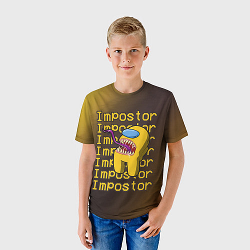 Детская футболка AMONG US - IMPOSTOR / 3D-принт – фото 3