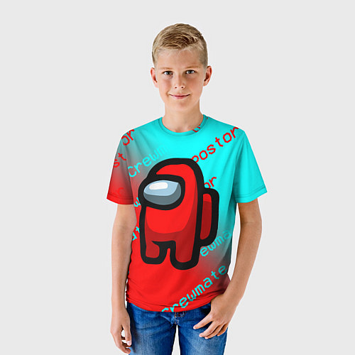 Детская футболка AMONG US - ImpostorCrewmate / 3D-принт – фото 3