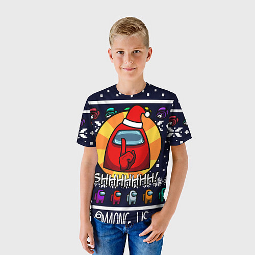 Детская футболка AMONG US CHRISTMAS 2 / 3D-принт – фото 3