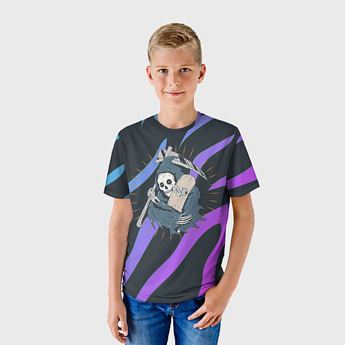 Детская футболка Skate or die art / 3D-принт – фото 3