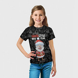 Футболка детская Santa style, цвет: 3D-принт — фото 2