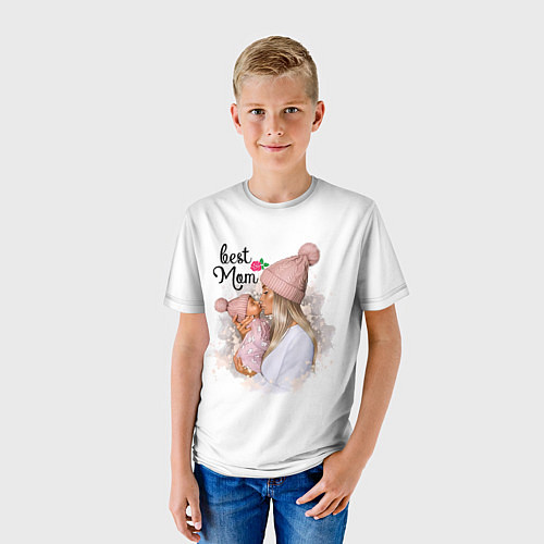 Детская футболка Best Mom / 3D-принт – фото 3