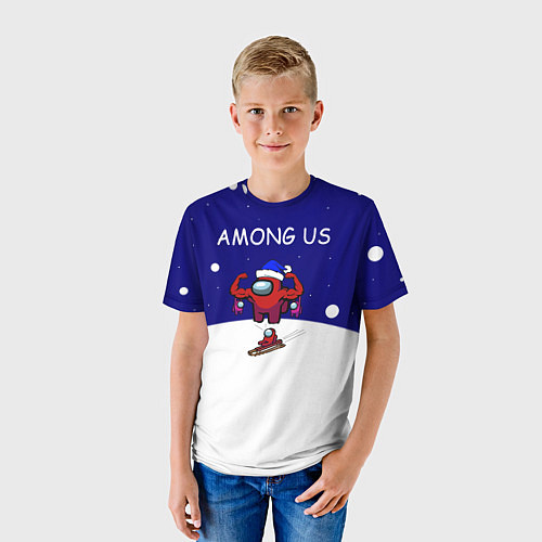 Детская футболка Спортивный AMONG US / 3D-принт – фото 3