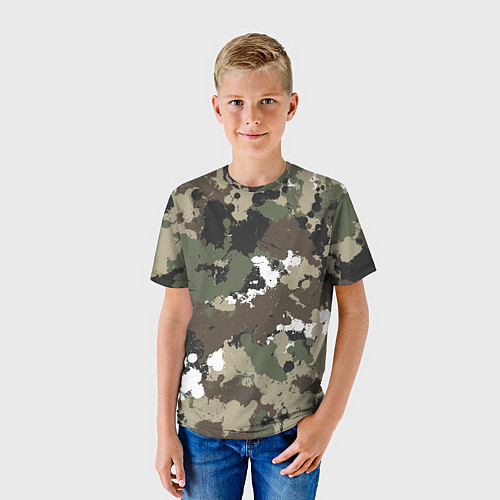Детская футболка Камуфляж с кляксами / 3D-принт – фото 3