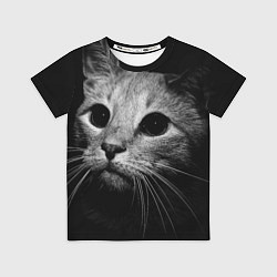 Футболка детская Чёрный кот, цвет: 3D-принт
