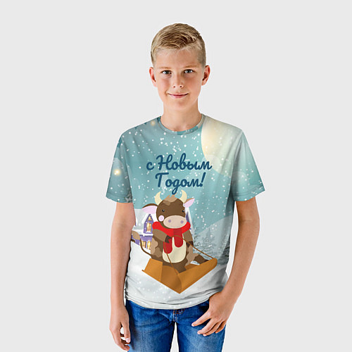 Детская футболка С Новым Годом 2020 / 3D-принт – фото 3