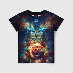 Футболка детская Сова Космос, цвет: 3D-принт
